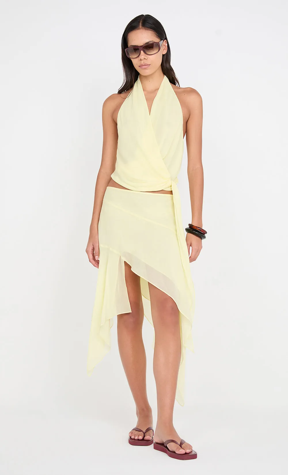 LOLITA ASYM SKIRT - ICE YELLOW sold by bec + bridge product image thumbnail 4