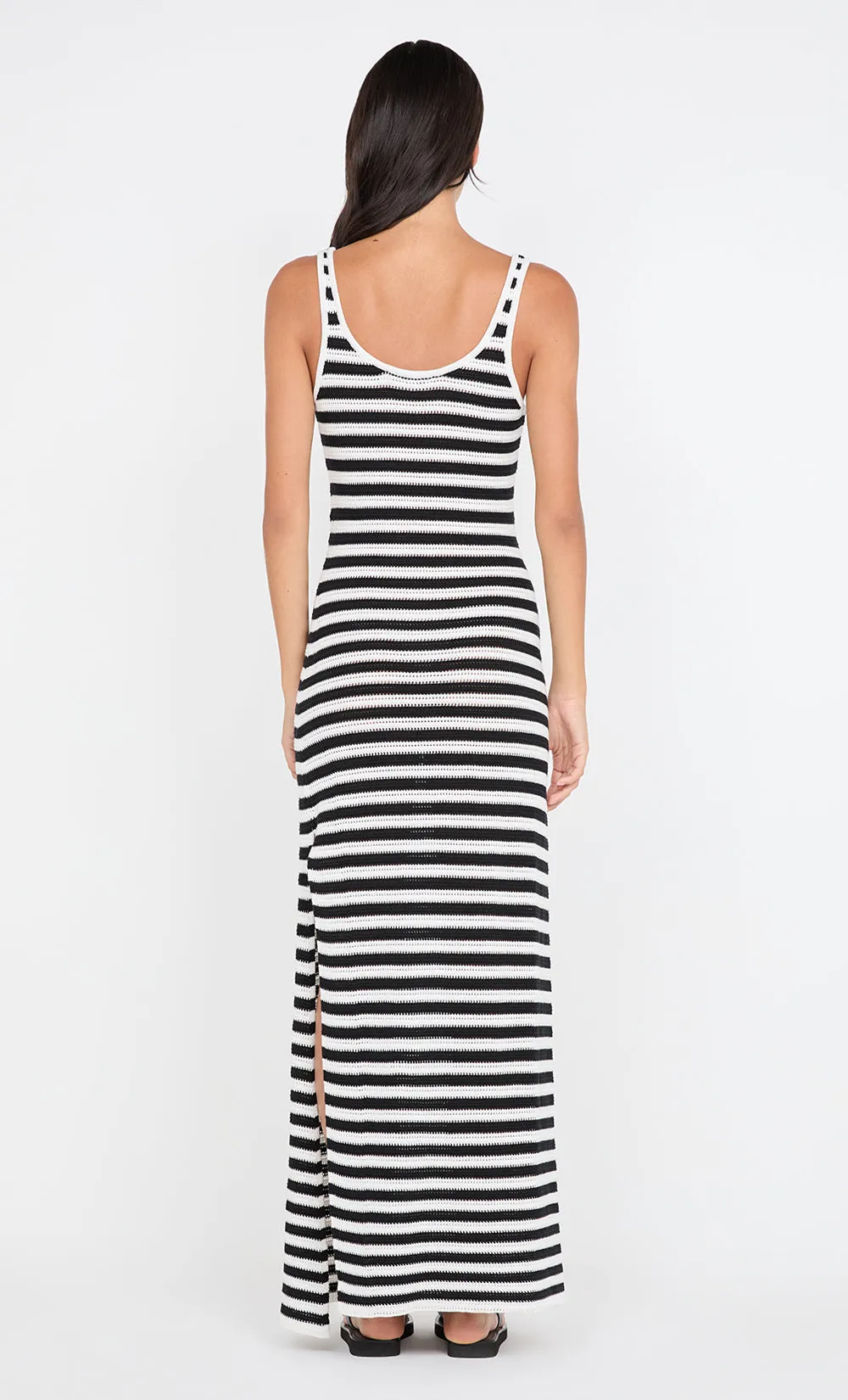LEXI TANK MAXI DRESS - BLACK/WHITE STRIPE sold by bec + bridge product image thumbnail 4