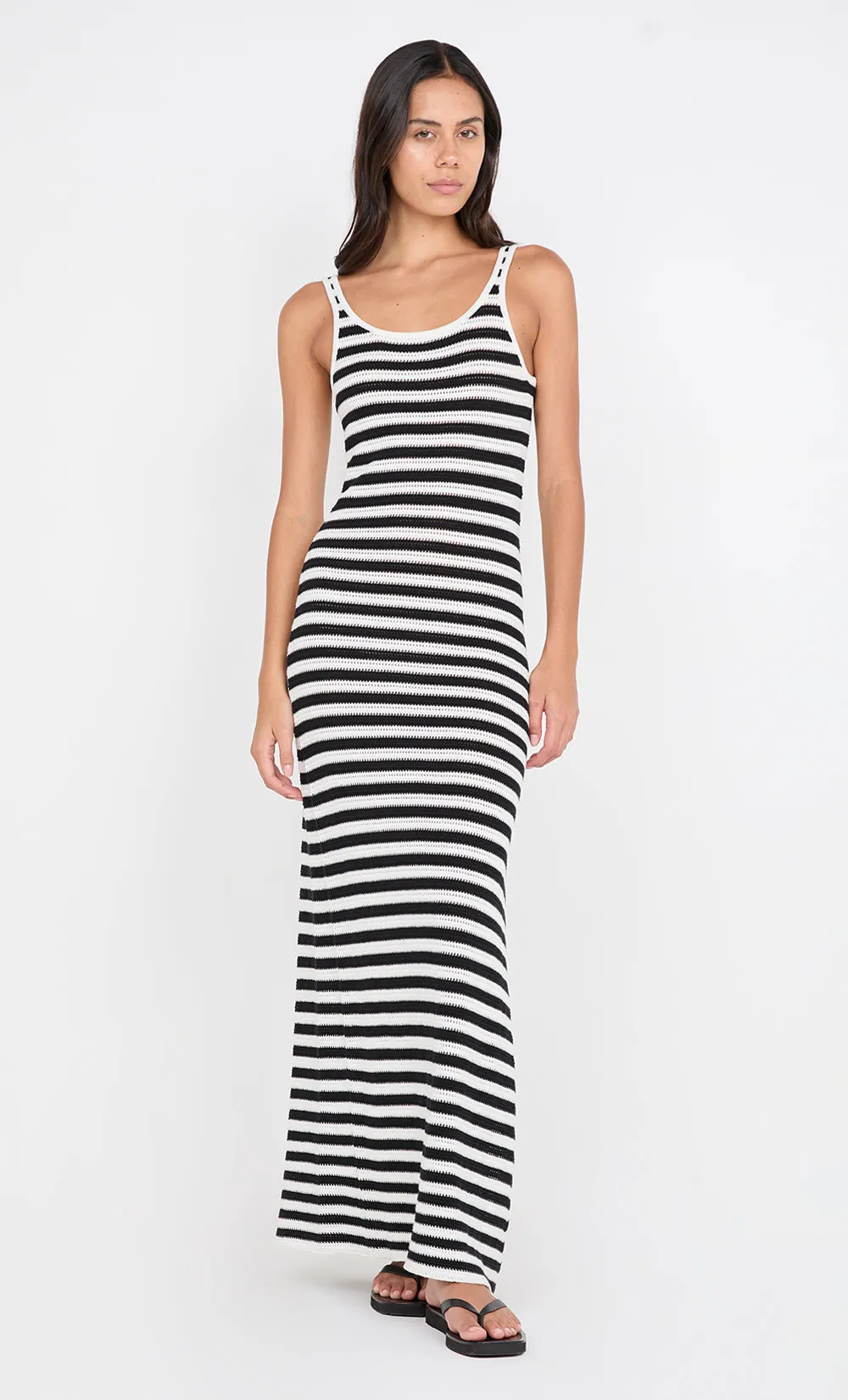 LEXI TANK MAXI DRESS - BLACK/WHITE STRIPE sold by bec + bridge product image thumbnail 5