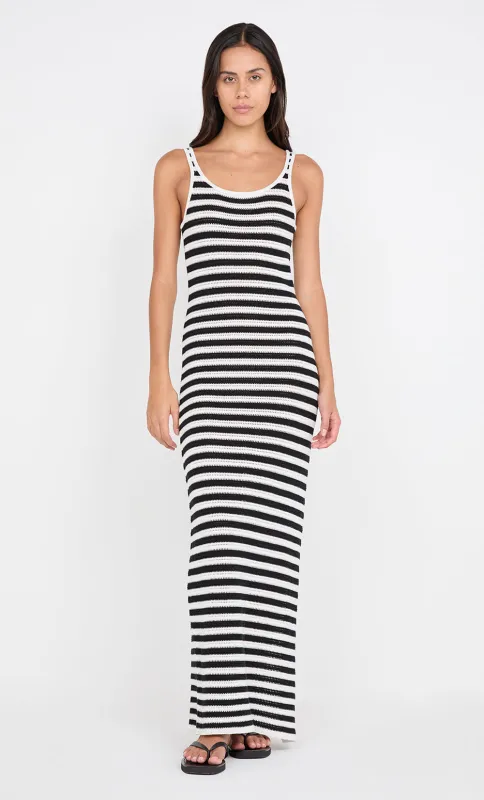 LEXI TANK MAXI DRESS - BLACK/WHITE STRIPE made by bec + bridge