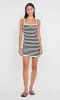 LEXI MINI DRESS - BLACK/WHITE STRIPE sold by bec + bridge