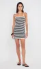 LEXI MINI DRESS - BLACK/WHITE STRIPE sold by bec + bridge