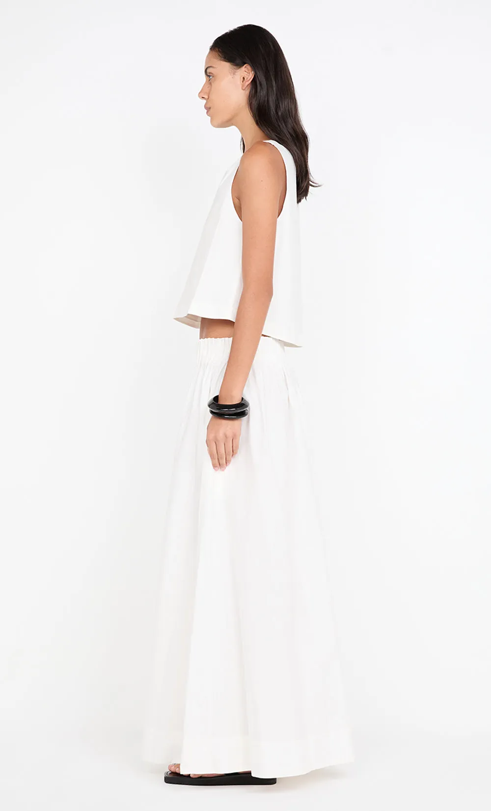ALUCA PINTUCK MAXI SKIRT - WHITE sold by bec + bridge product image thumbnail 3