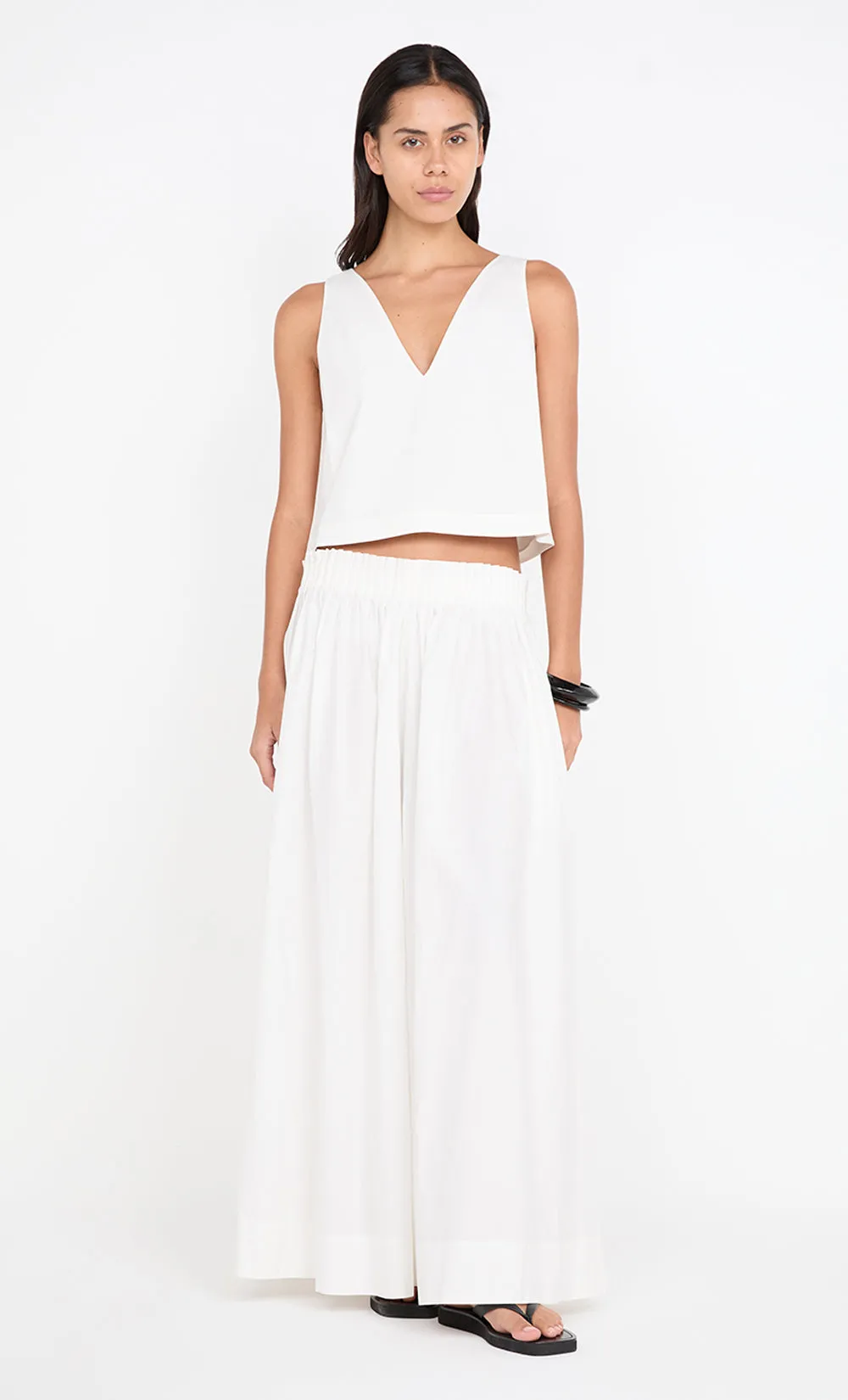 ALUCA PINTUCK MAXI SKIRT - WHITE sold by bec + bridge