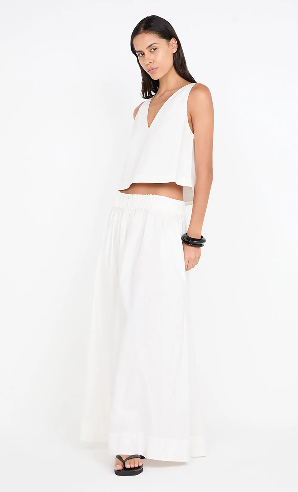 ALUCA PINTUCK MAXI SKIRT - WHITE sold by bec + bridge product image thumbnail 2