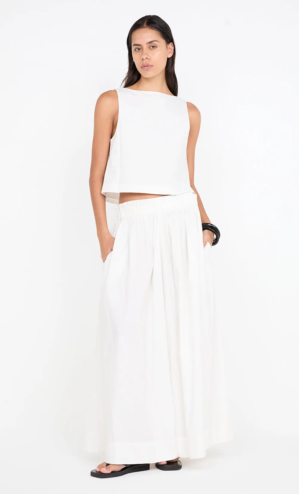 ALUCA PINTUCK MAXI SKIRT - WHITE sold by bec + bridge product image thumbnail 5