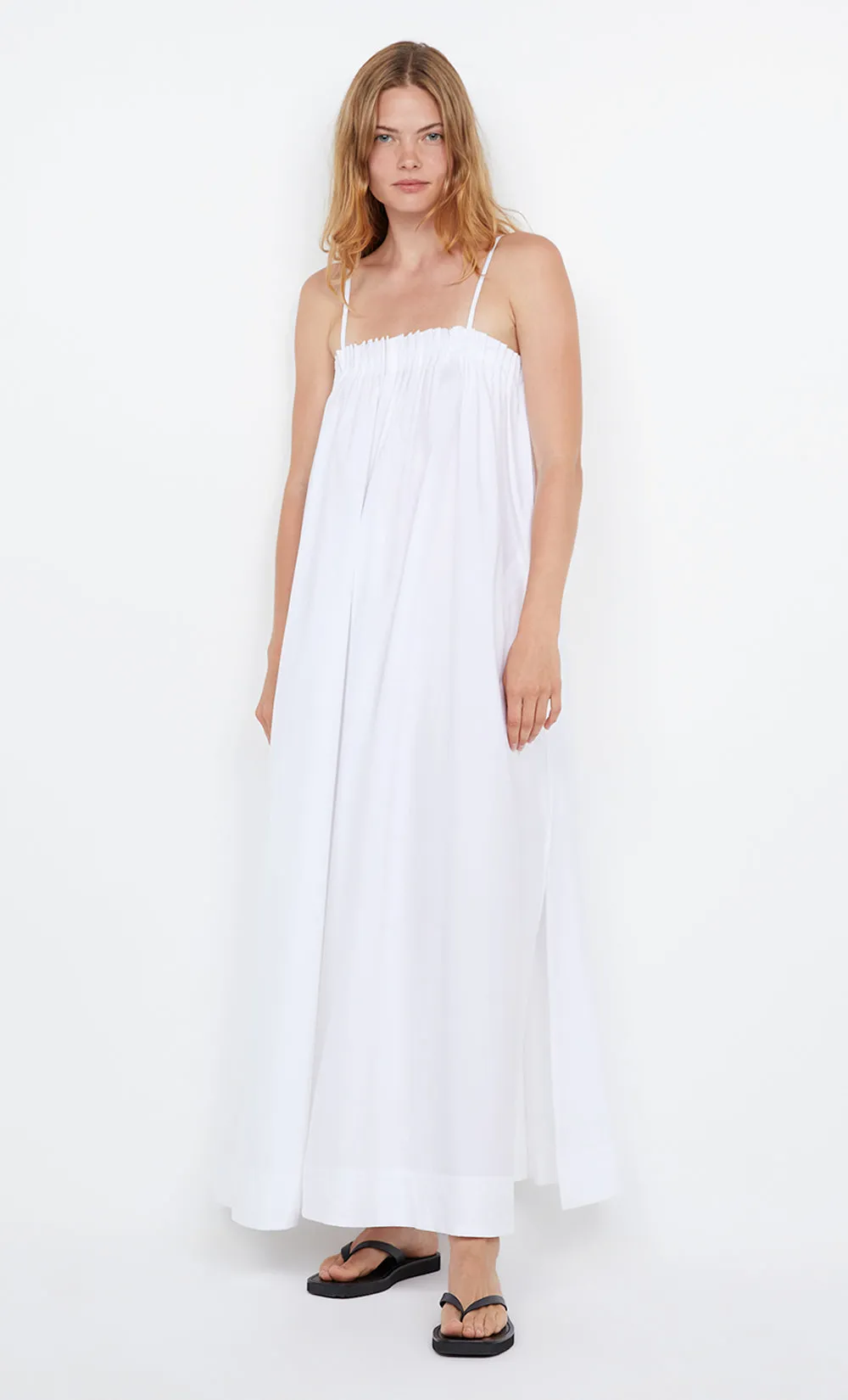 ALUCA PINTUCK MAXI DRESS - WHITE sold by bec + bridge
