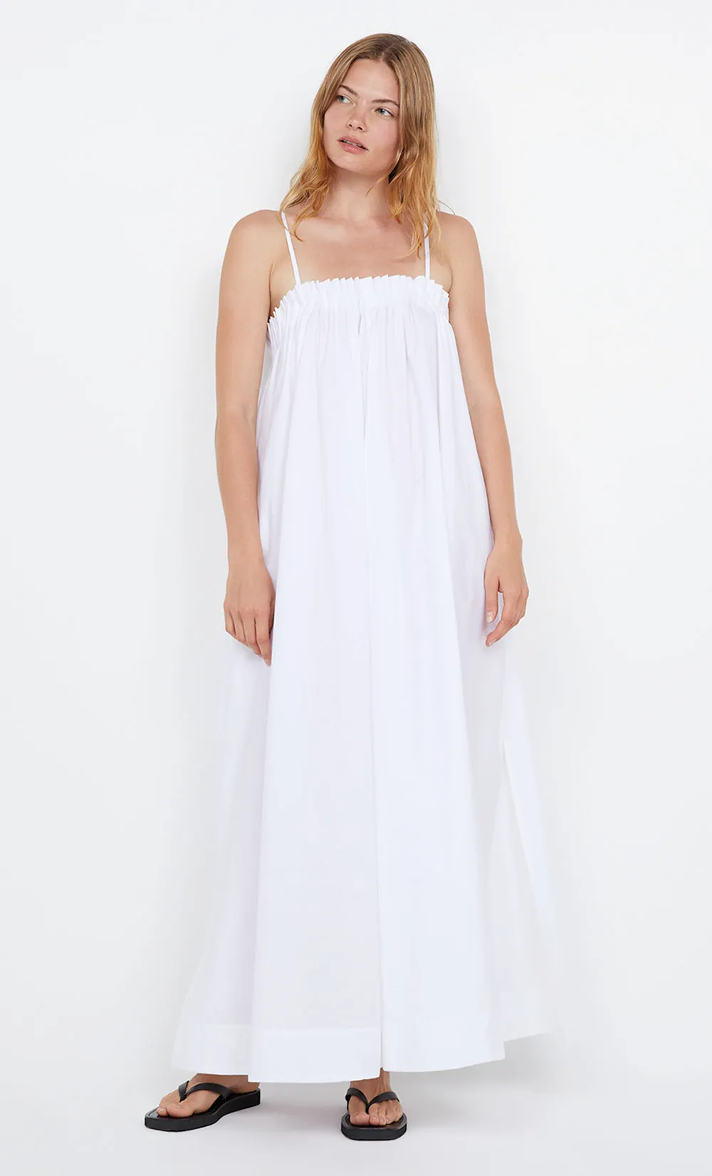 ALUCA PINTUCK MAXI DRESS - WHITE sold by bec + bridge product image thumbnail 5