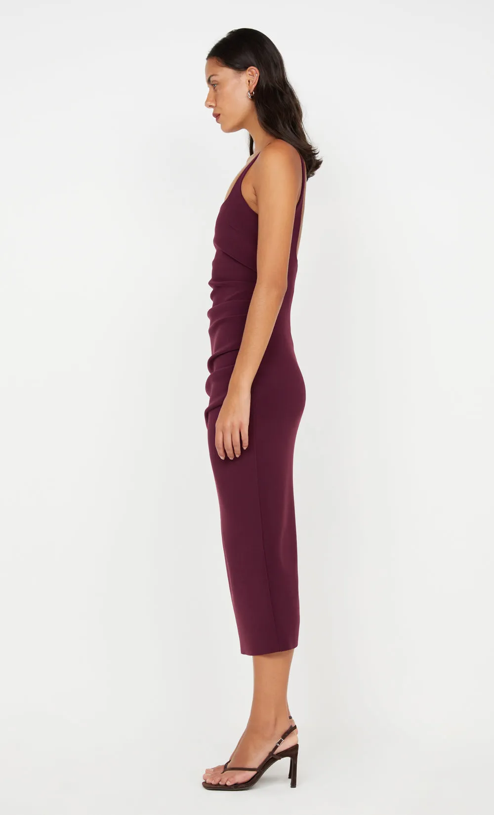 KARINA TUCK MIDI DRESS - PLUM sold by bec + bridge product image thumbnail 5