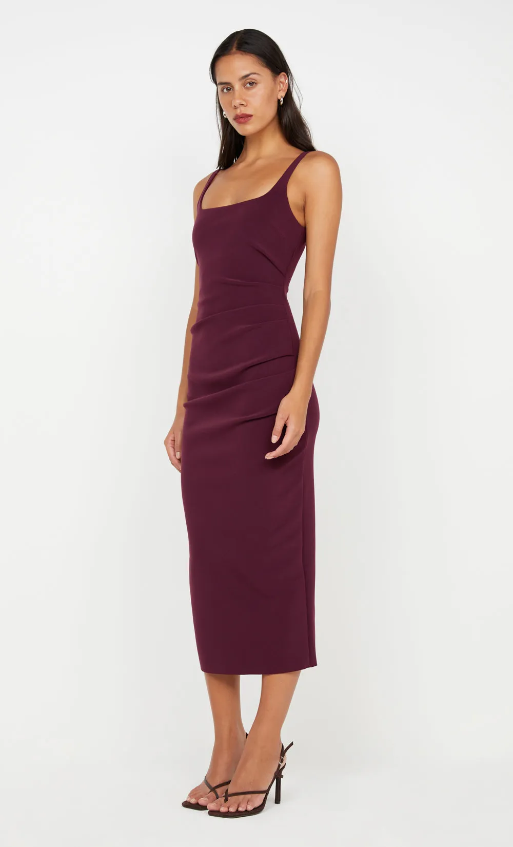 KARINA TUCK MIDI DRESS - PLUM sold by bec + bridge product image thumbnail 2