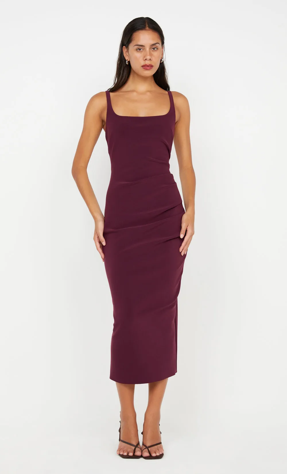 KARINA TUCK MIDI DRESS - PLUM sold by bec + bridge product image thumbnail 4