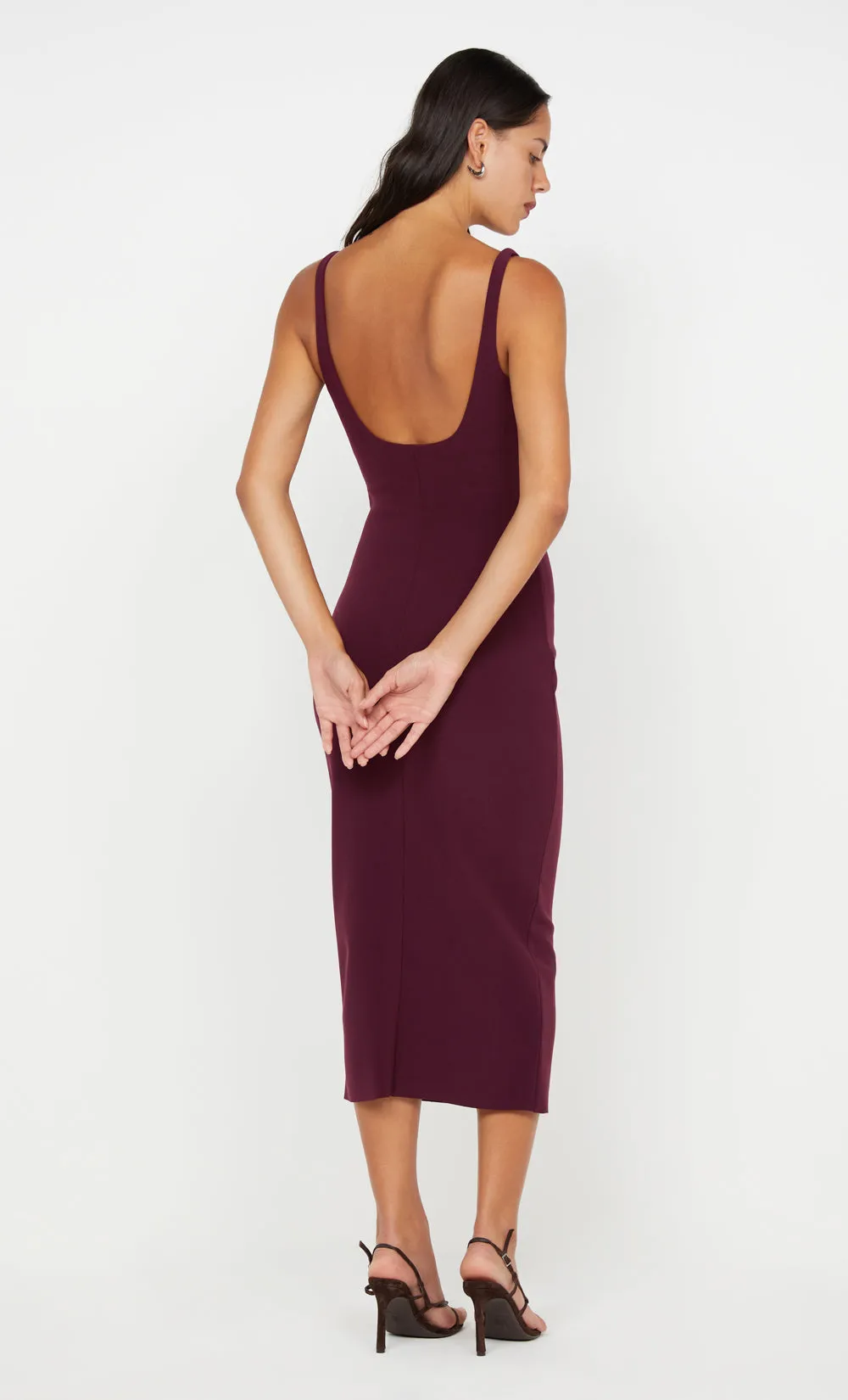KARINA TUCK MIDI DRESS - PLUM sold by bec + bridge product image thumbnail 3