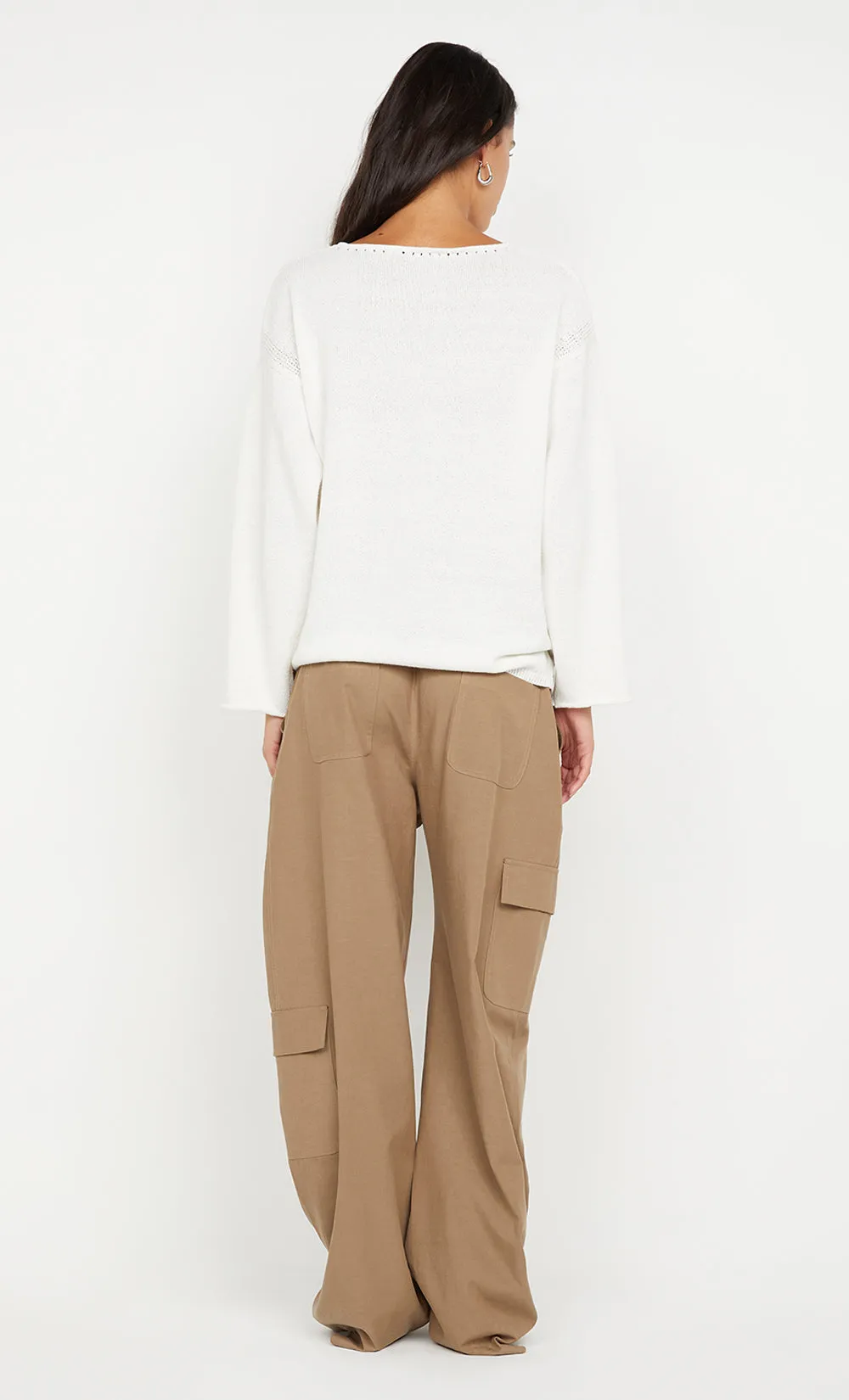 ZOE LONG SLEEVE TOP - WHITE sold by bec + bridge product image thumbnail 5