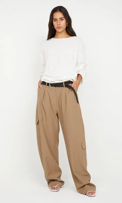 ZOE LONG SLEEVE TOP - WHITE sold by bec + bridge