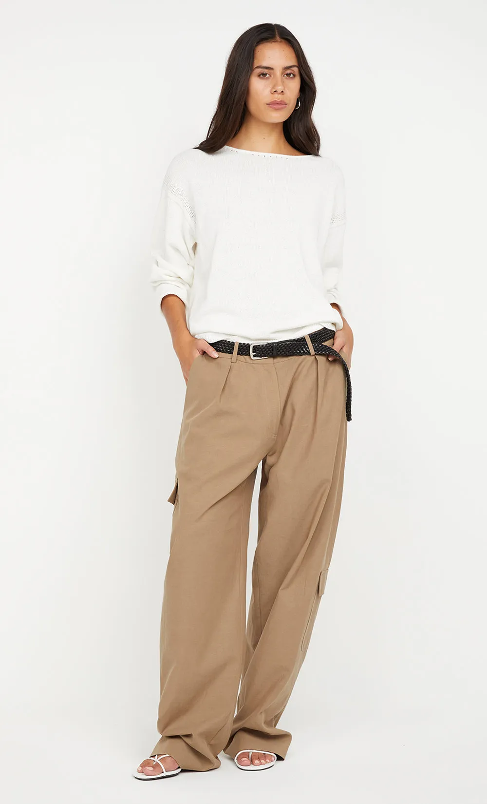 ZOE LONG SLEEVE TOP - WHITE sold by bec + bridge product image thumbnail 2