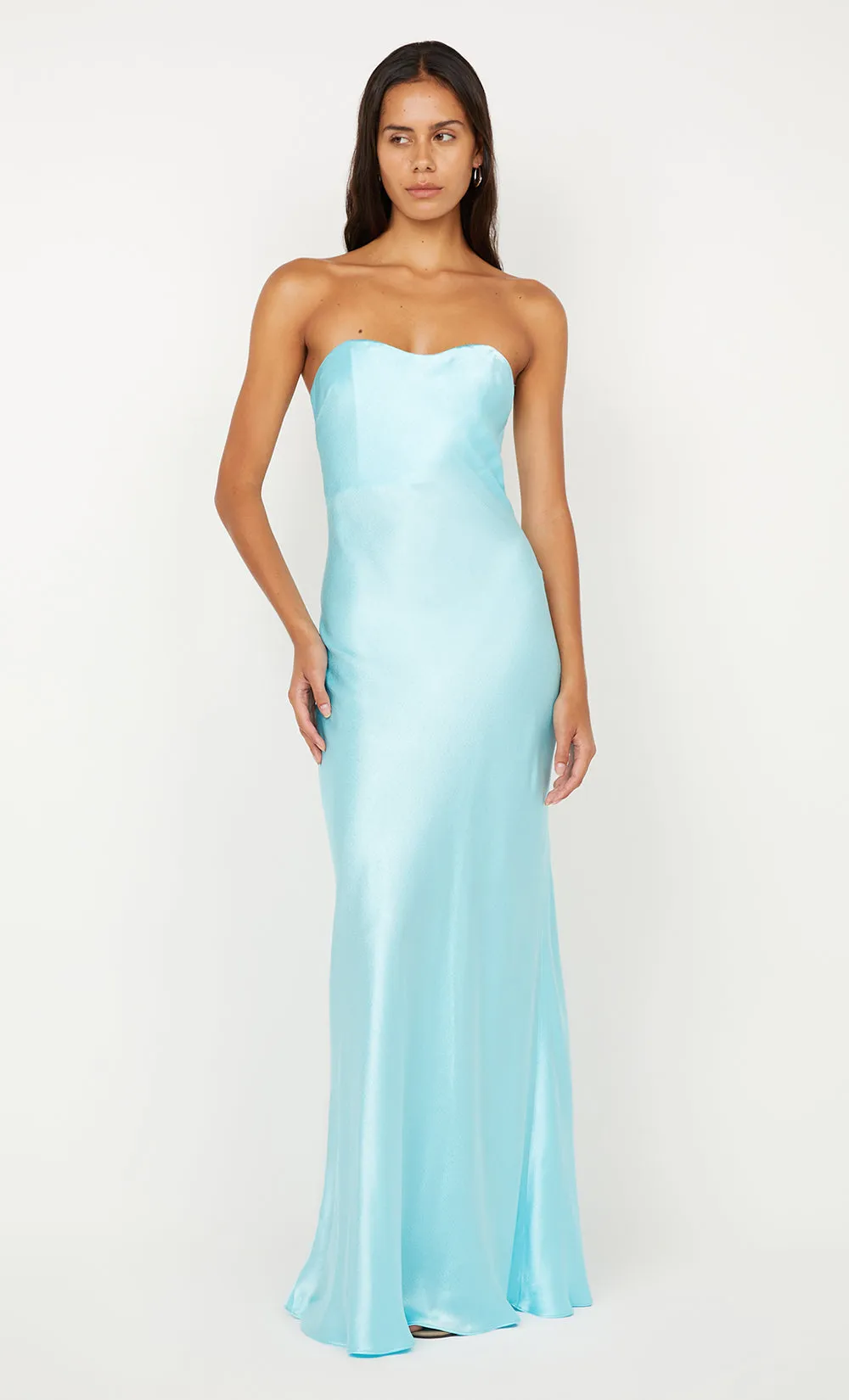 CINDER STRAPLESS MAXI DRESS - TURQUOISE sold by bec + bridge