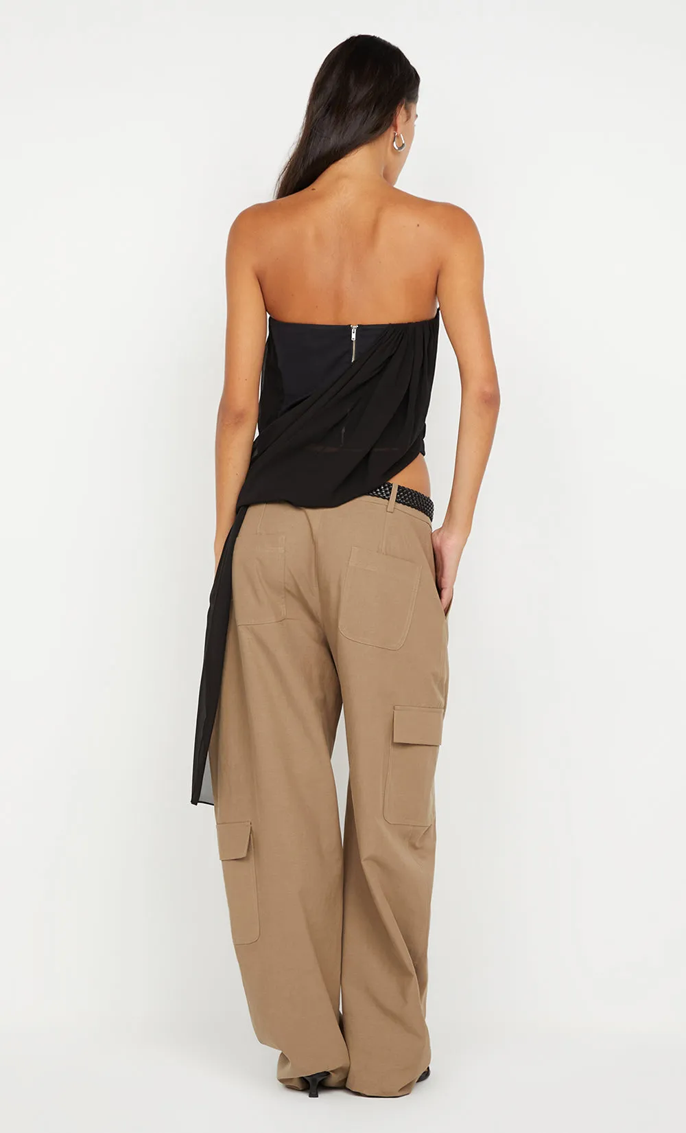 AMIAH DRAPE TOP - BLACK sold by bec + bridge product image thumbnail 4