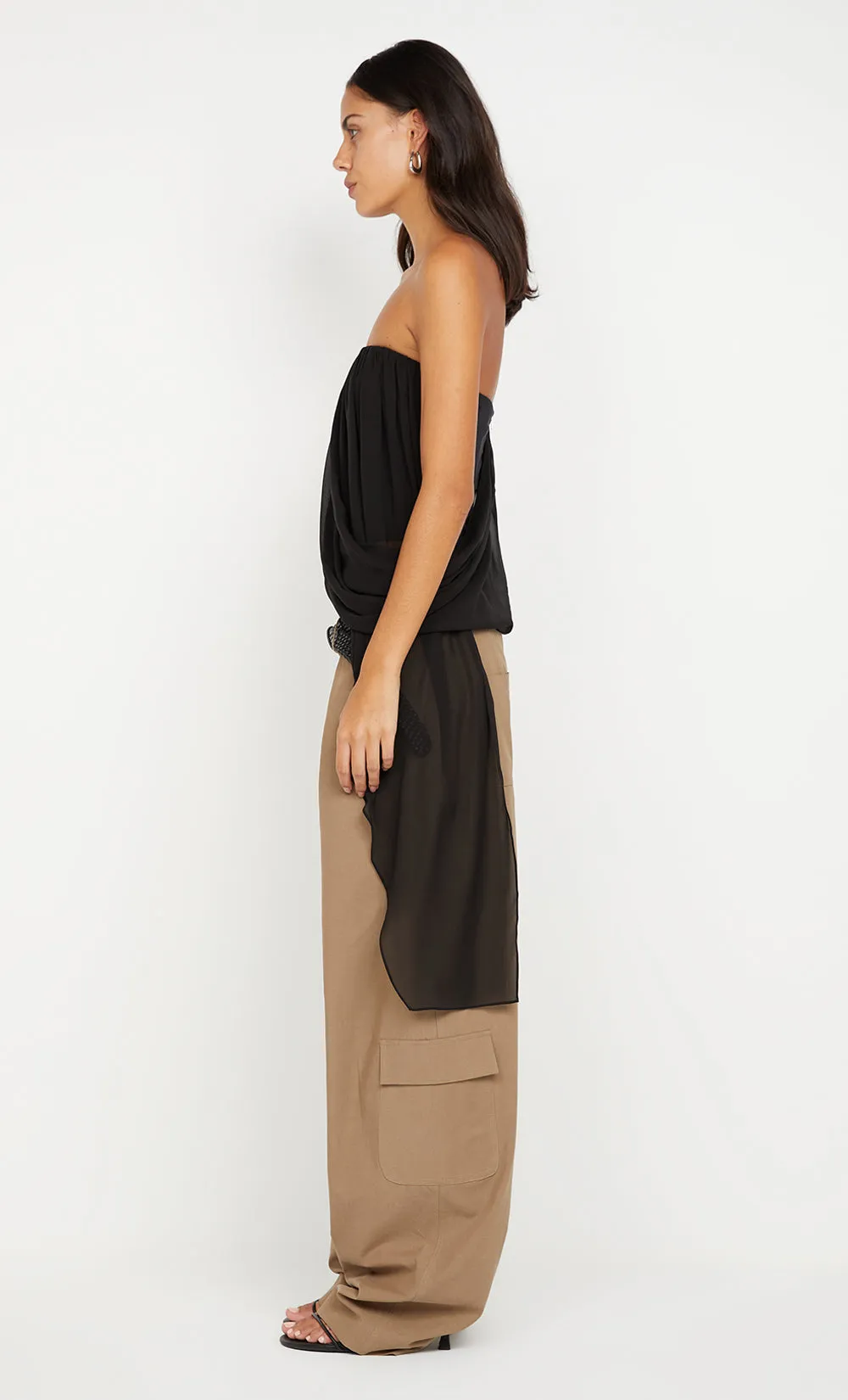 AMIAH DRAPE TOP - BLACK sold by bec + bridge product image thumbnail 5