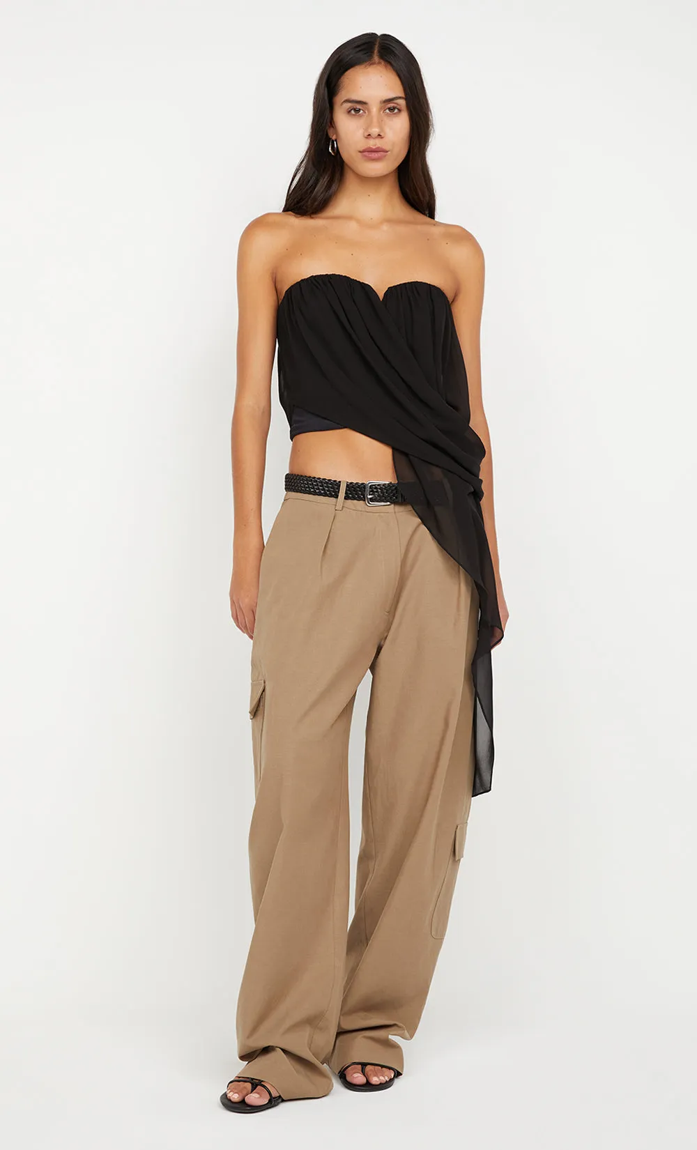 AMIAH DRAPE TOP - BLACK sold by bec + bridge product image thumbnail 3