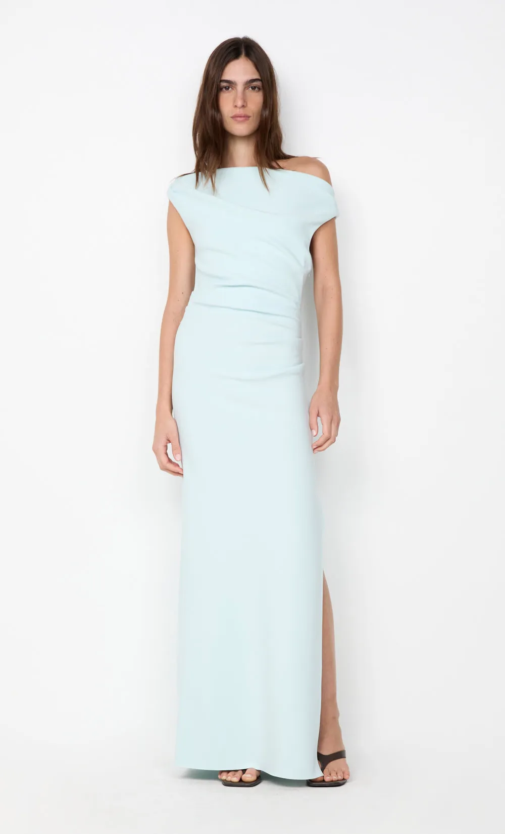 LEORA ASYM MAXI DRESS - ARCTIC BLUE sold by bec + bridge