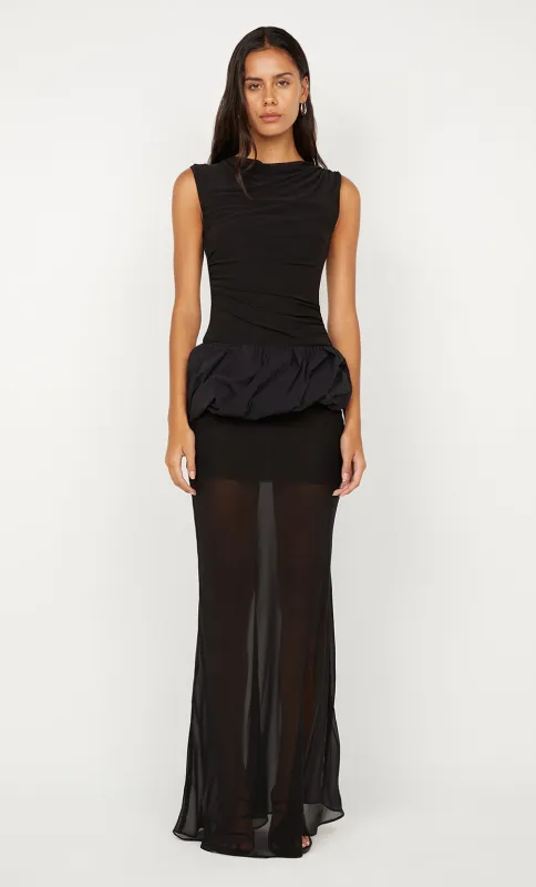 IDA BUBBLE MAXI DRESS - BLACK sold by bec + bridge