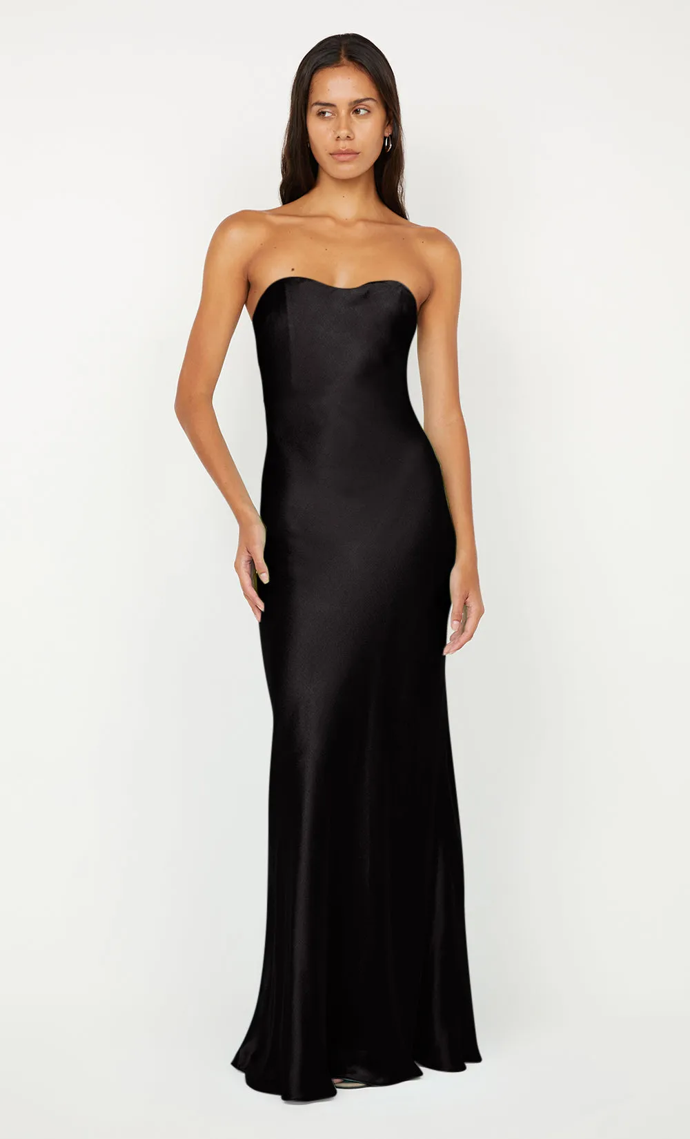 CINDER STRAPLESS MAXI DRESS - BLACK sold by bec + bridge