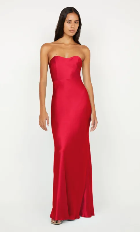 CINDER STRAPLESS MAXI DRESS - STRAWBERRY sold by bec + bridge