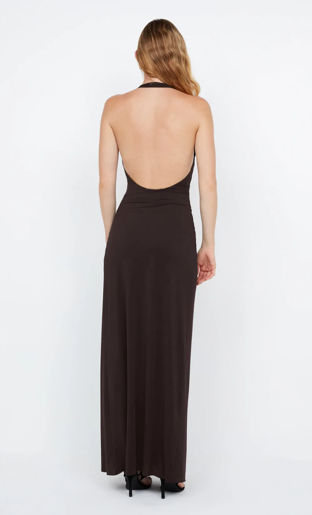 TILLIE DRAPE MAXI DRESS - DARK CHOCOLATE sold by bec + bridge product image thumbnail 2