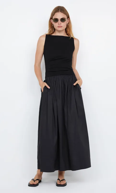 FREYA BOAT NECK DRESS - BLACK sold by bec + bridge