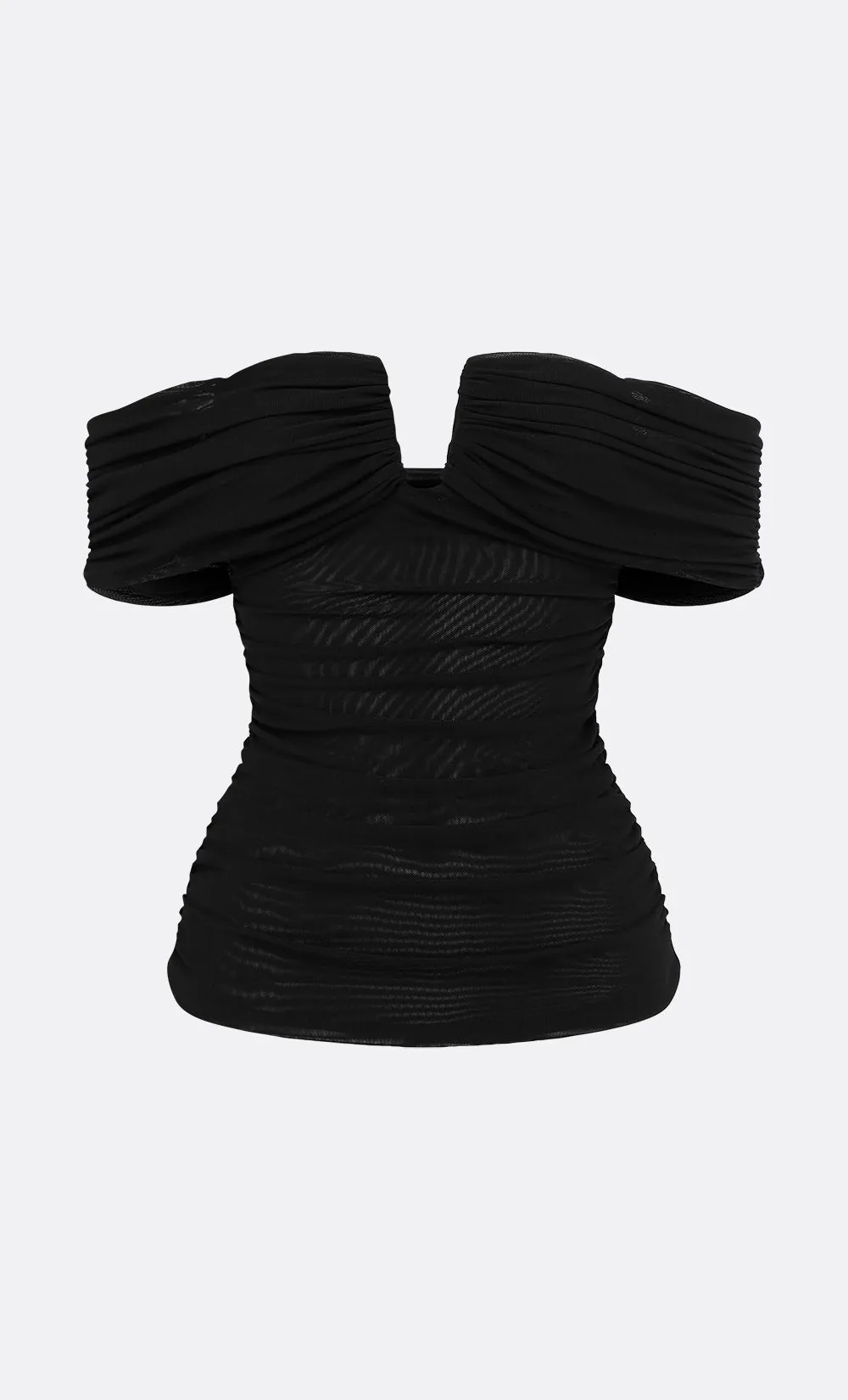 CAMILLE OFFSHOULDER TOP - BLACK sold by bec + bridge