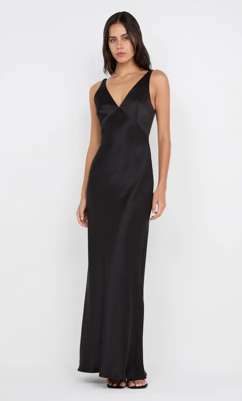AUSTEN V NECK MAXI DRESS - BLACK sold by bec + bridge