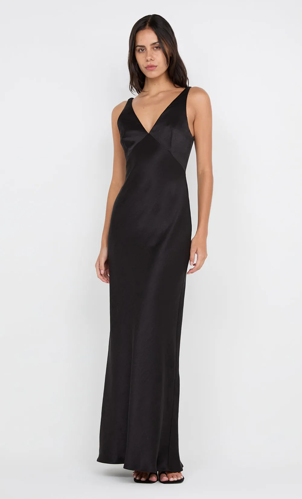 AUSTEN V NECK MAXI DRESS - BLACK sold by bec + bridge