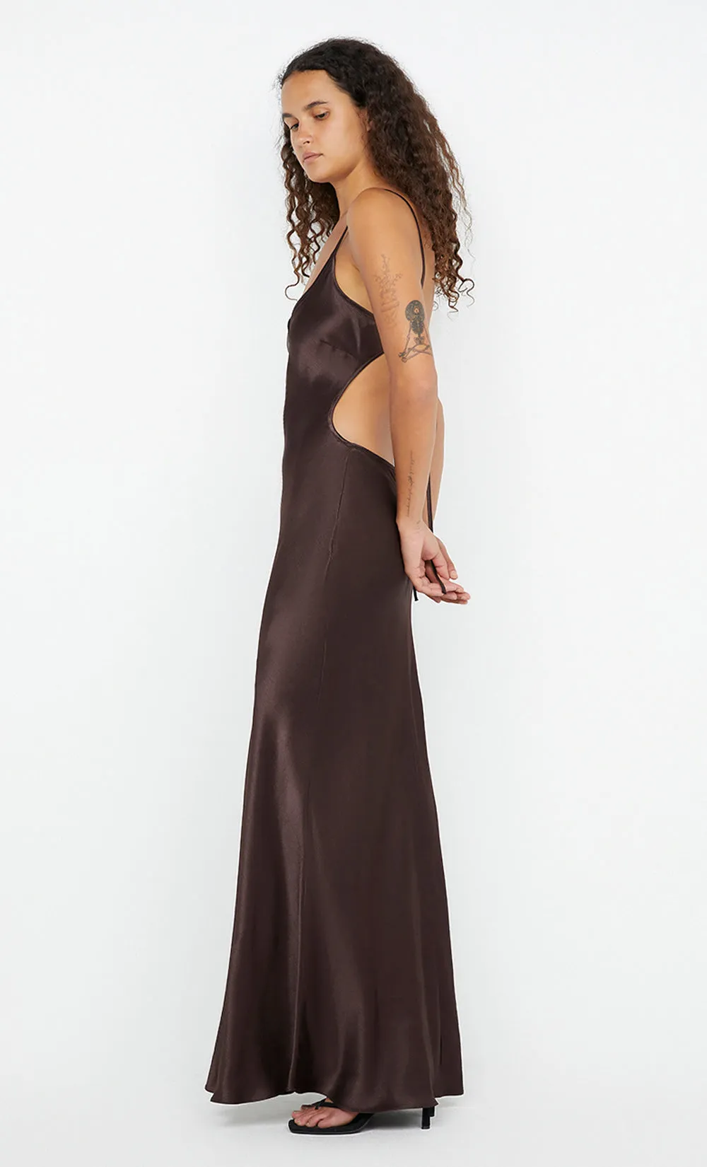 SOL TIE MAXI DRESS - DARK CHOCOLATE sold by bec + bridge product image thumbnail 5