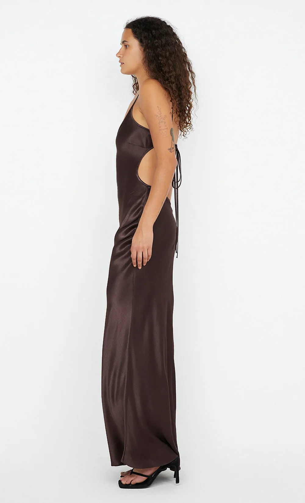 SOL TIE MAXI DRESS - DARK CHOCOLATE sold by bec + bridge product image thumbnail 2