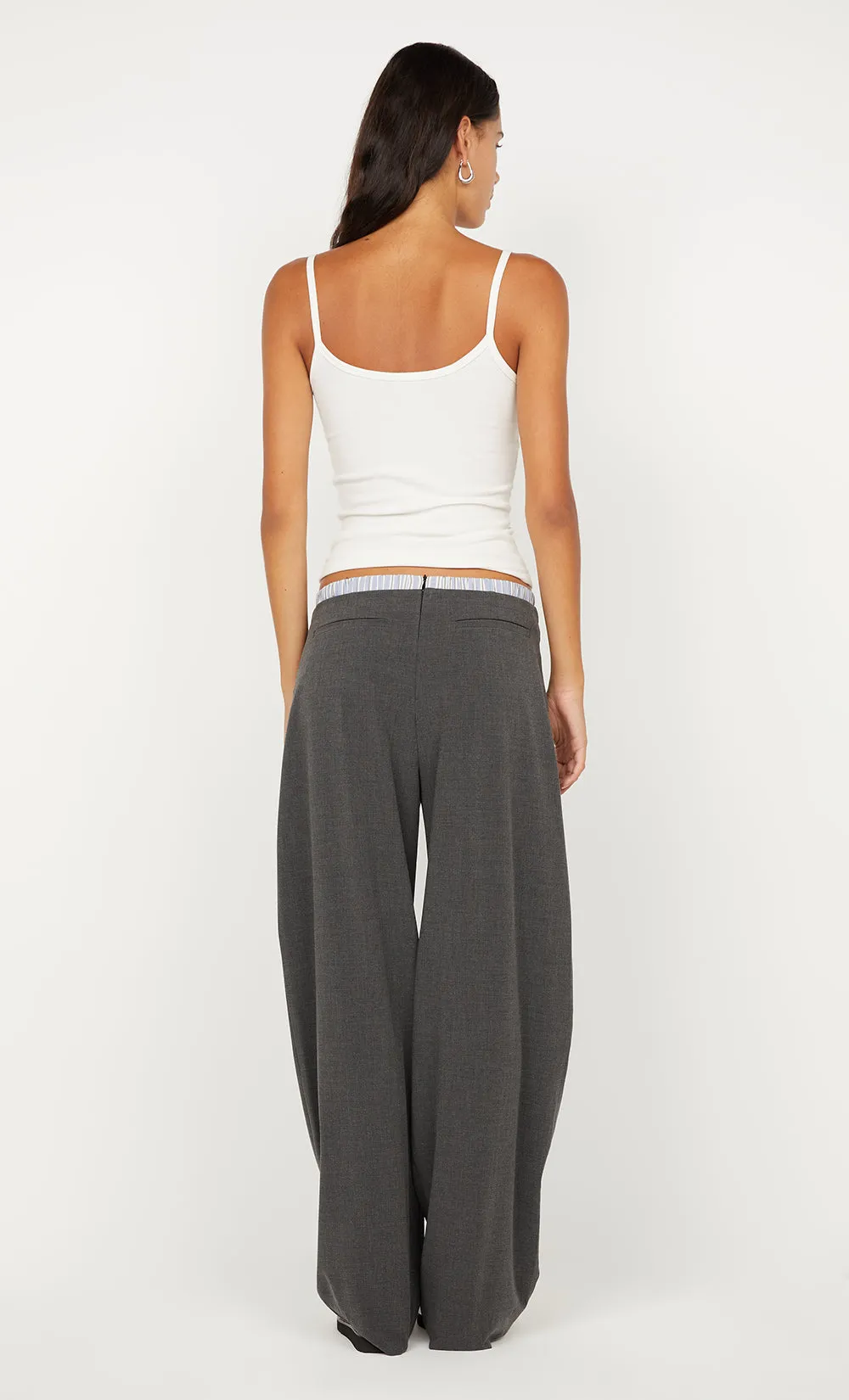 HUGH BOXER PANT - CHARCOALONG SLEEVEKY BLUE STRIPE sold by bec + bridge product image thumbnail 4