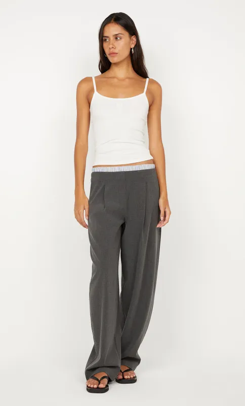HUGH BOXER PANT - CHARCOALONG SLEEVEKY BLUE STRIPE made by bec + bridge