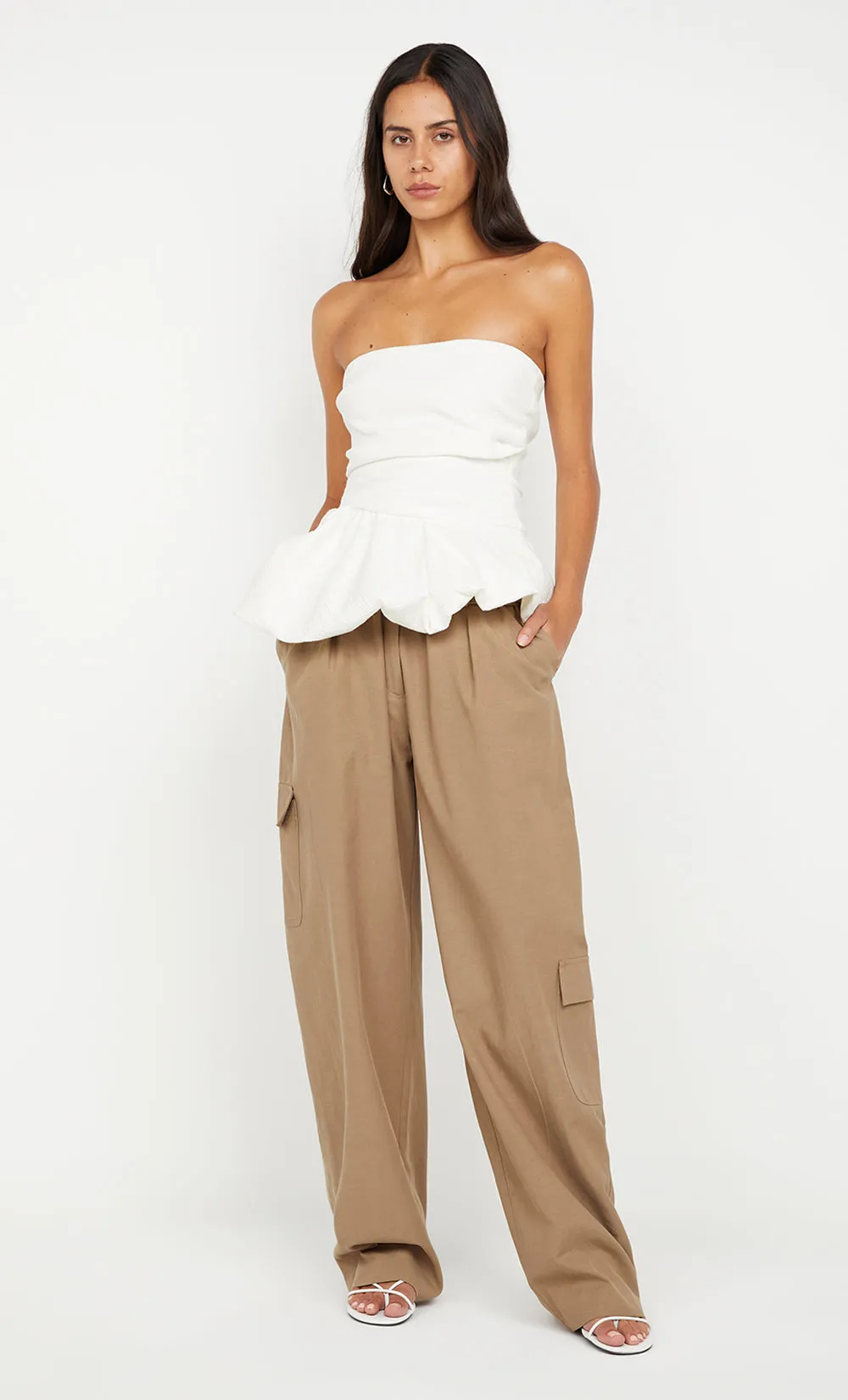 ROWENA STRAPLESS TOP - WHITE sold by bec + bridge