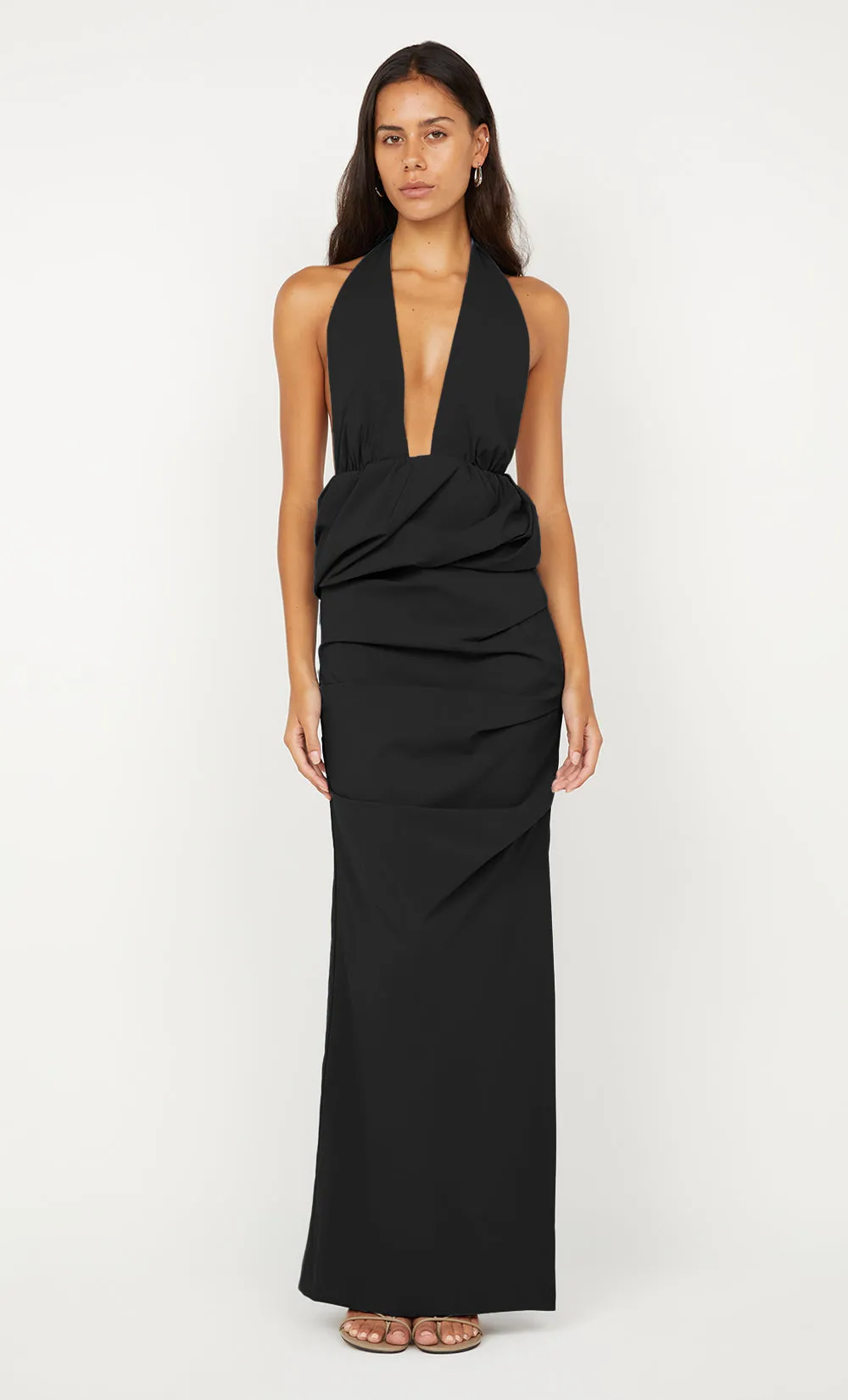 PRISCILLA BUBBLE MAXI DRESS - BLACK sold by bec + bridge