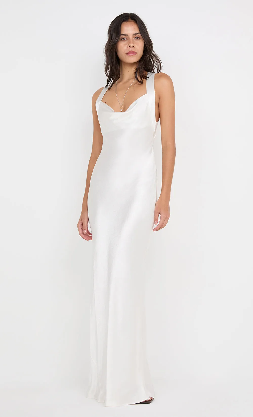 GIA HALTER MAXI DRESS - IVORY sold by bec + bridge