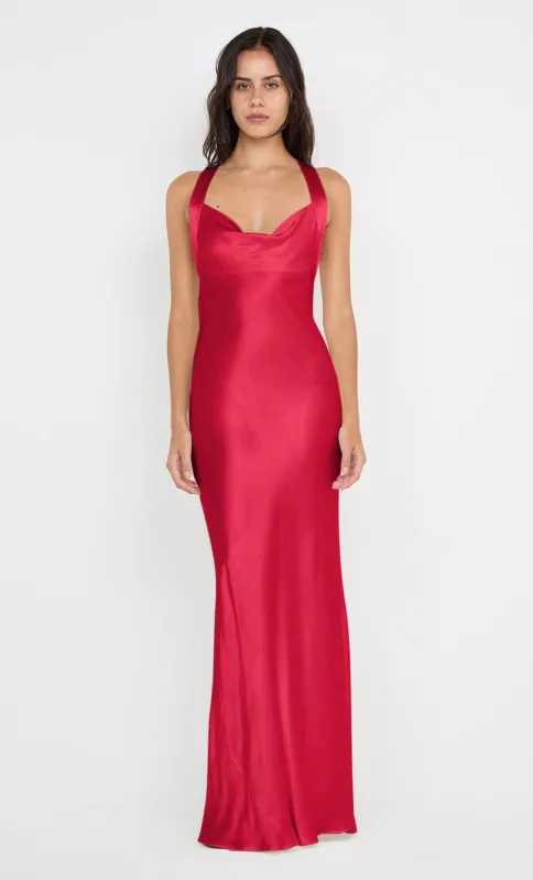 GIA HALTER MAXI DRESS - STRAWBERRY sold by bec + bridge