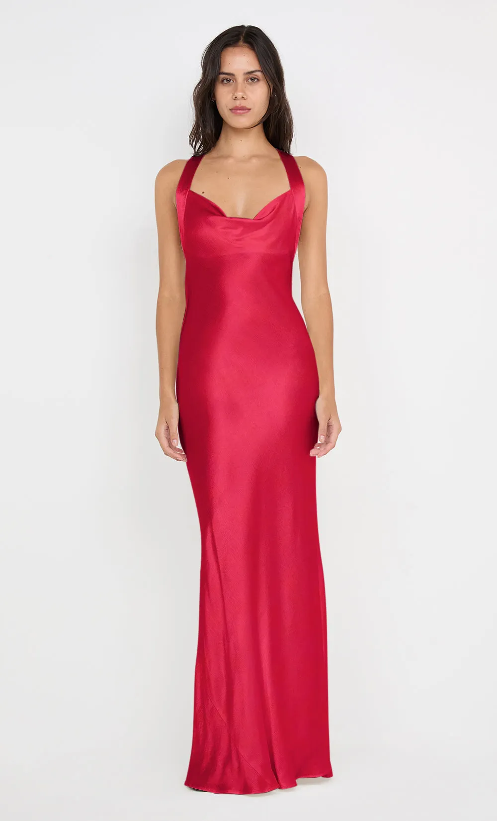 GIA HALTER MAXI DRESS - STRAWBERRY sold by bec + bridge