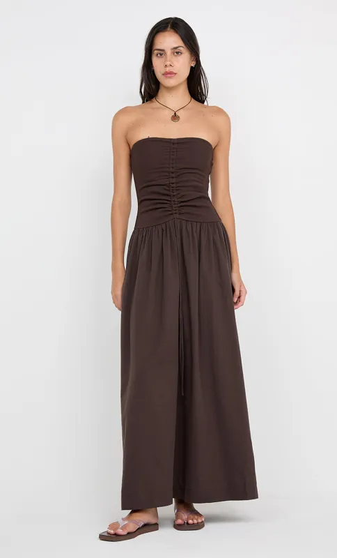 IONE MAXI DRESS - DARK CHOCOLATE sold by bec + bridge