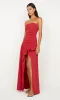 DANTE STRAPLESS MAXI DRESS - CHERRY sold by bec + bridge