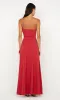 DANTE STRAPLESS MAXI DRESS - CHERRY sold by bec + bridge