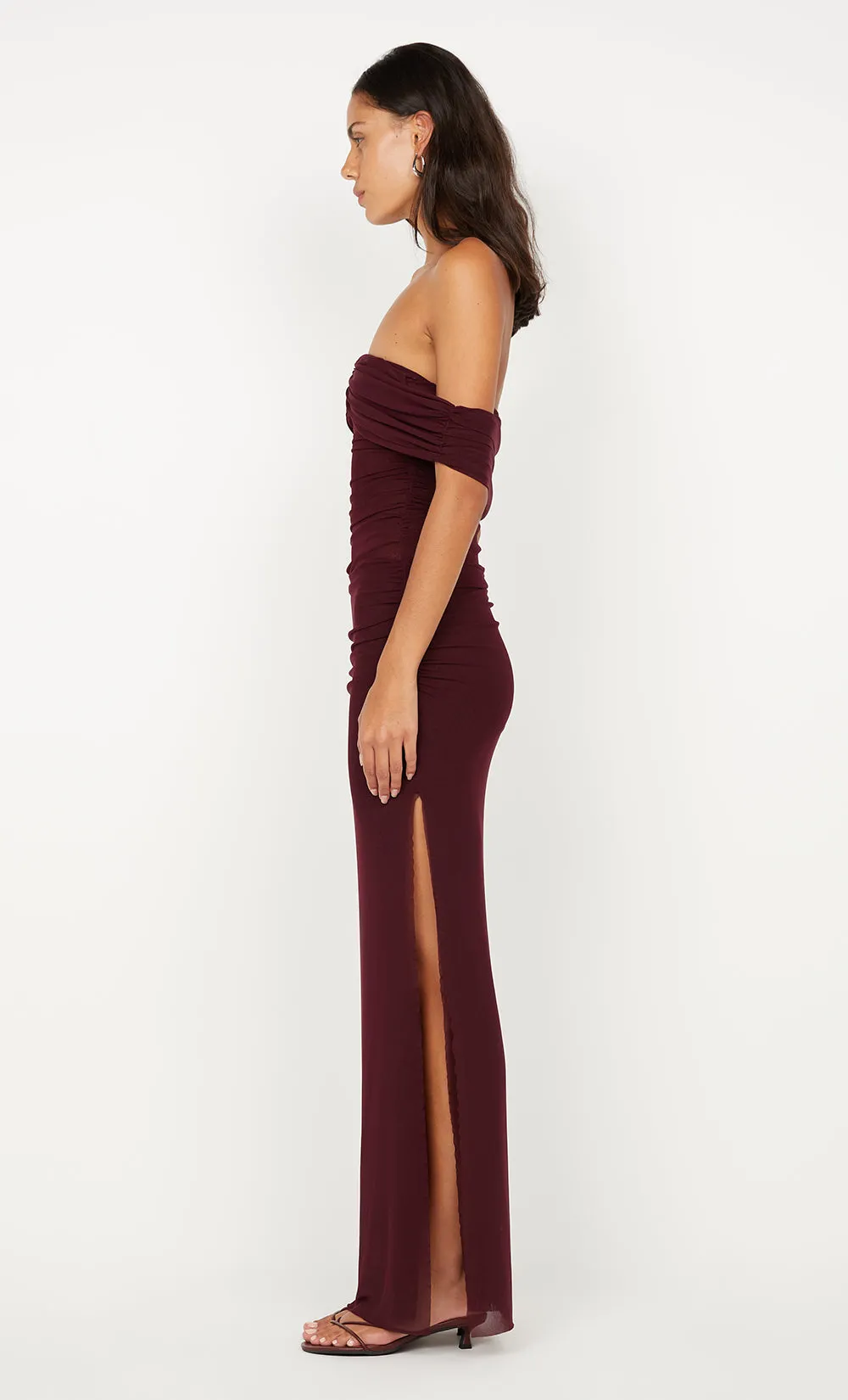 POPPY GATHERED MAXI DRESS - PLUM sold by bec + bridge product image thumbnail 4