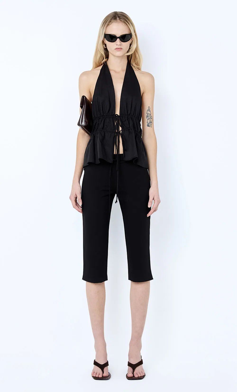 LYNNA HALTER TOP - BLACK sold by bec + bridge