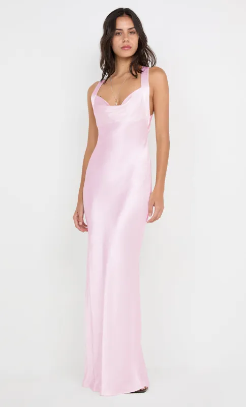 GIA HALTER MAXI DRESS - POWDER PINK sold by bec + bridge