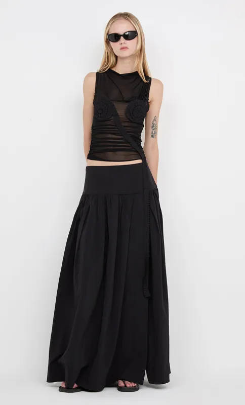 DANTE SPIRAL BOAT NECK TOP - BLACK sold by bec + bridge