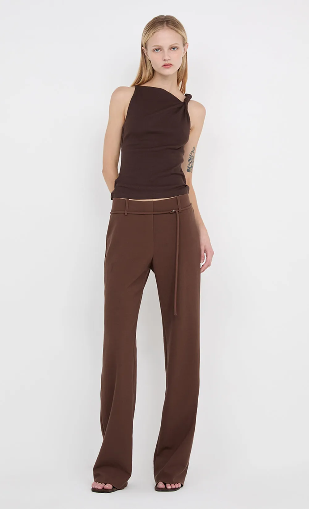 IONE ASYM TOP - DARK CHOCOLATE sold by bec + bridge