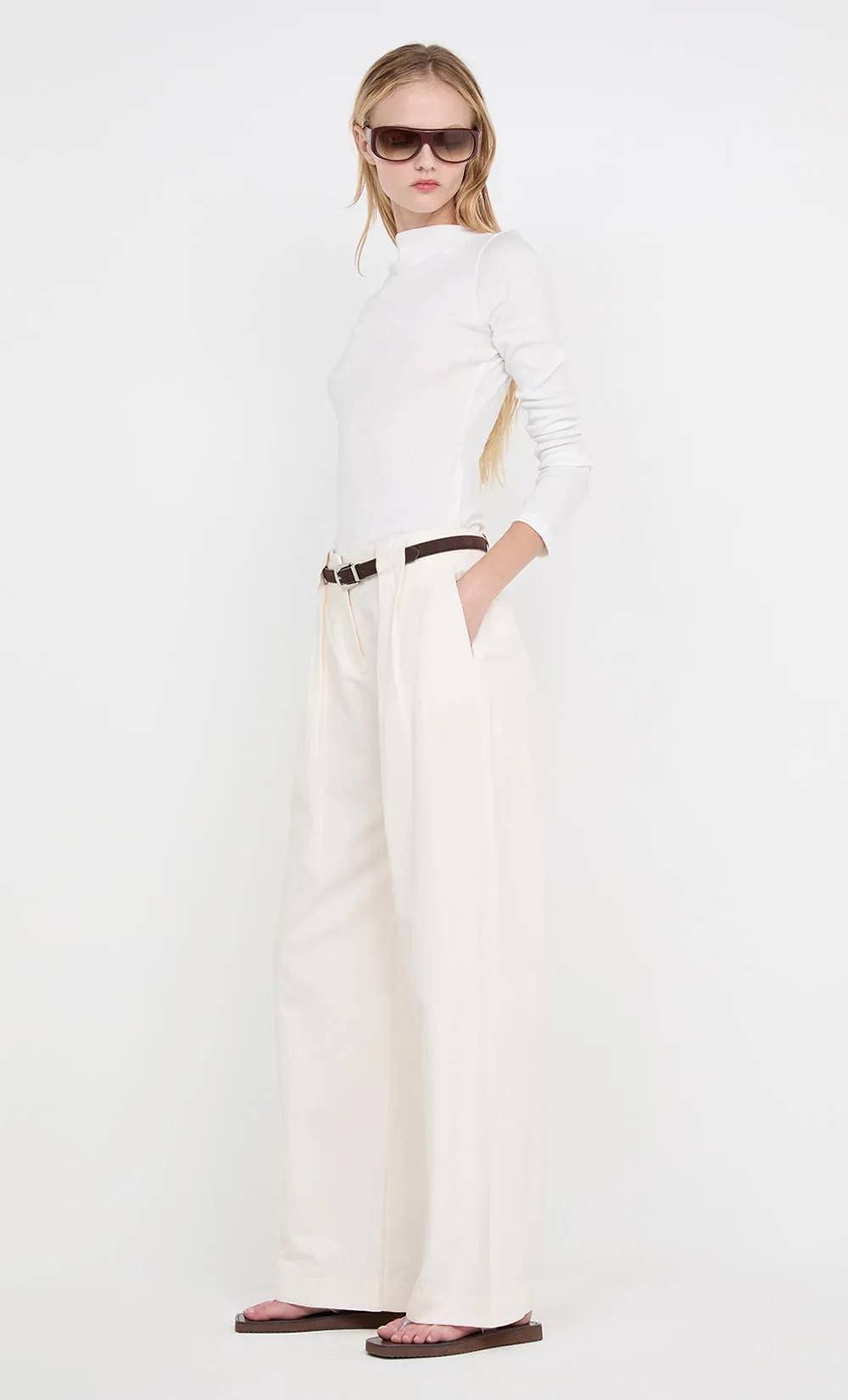 ELLEN PLEAT PANT - IVORY sold by bec + bridge product image thumbnail 4